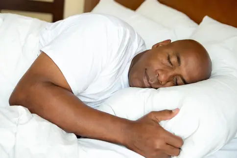 photo of man sleeping
